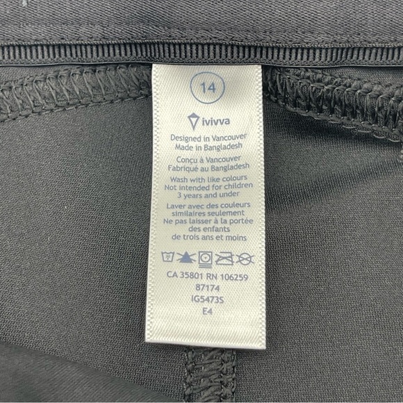 Ivivva Lululemon Kids Match Driver Pants Girls Golf Black 14 NWT *READ* - Picture 8 of 10